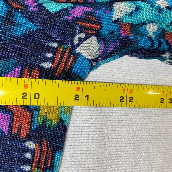 Joni B. Women’s Aztec/Tribal Print Fringe Hem 3/4 Sleeve Tunic Top Size L - Picture 7 of 8